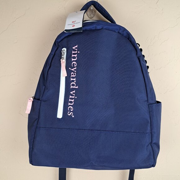 Vineyard Vines For Target Navy Blue and Light Pink Backpack NWT - Picture 1 of 16
